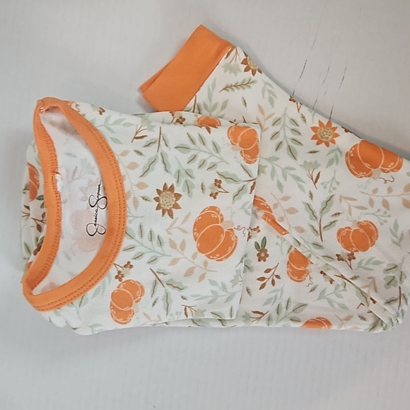 Jessica Simpson | NWOT Girls Fall Multi-Color Pumpkins Pajama Set Sz 4T - Picture 2 of 7